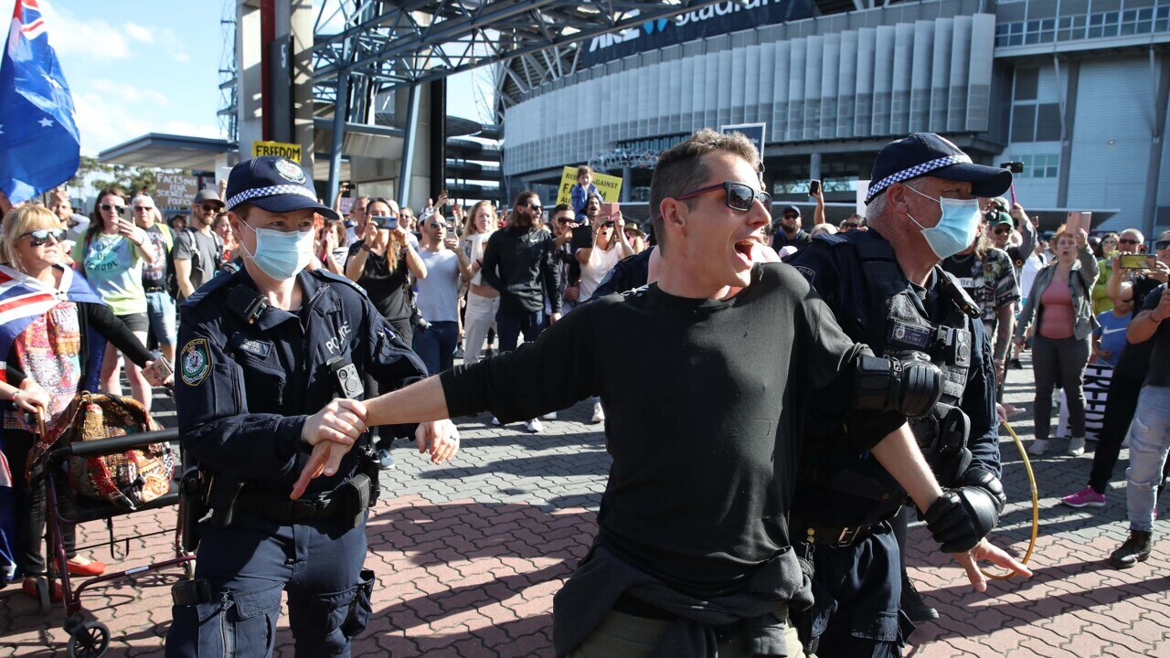 Freedom Day protesters gather in Sydney in solidarity with ...