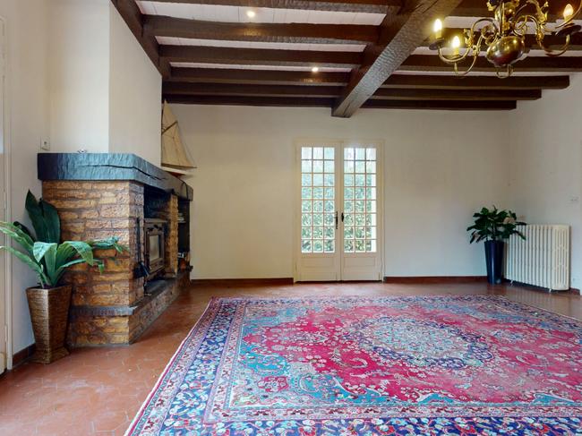 A Persian rug in one of the living areas.