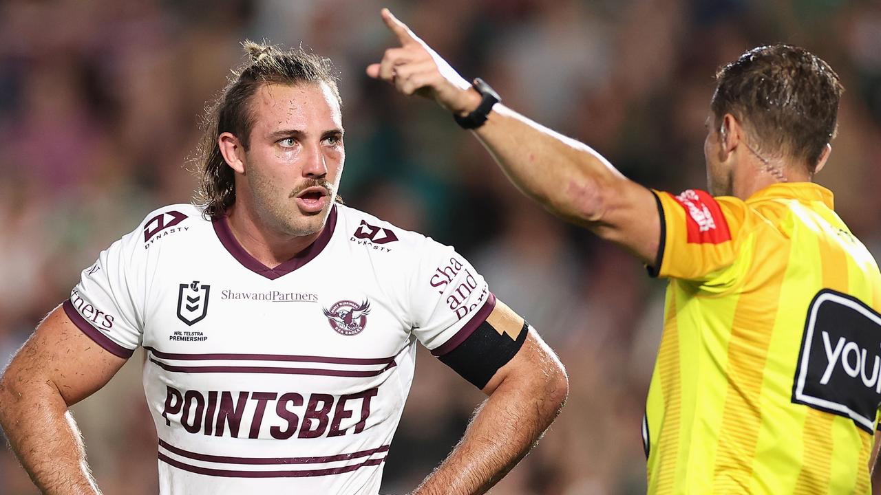 Karl Lawton is given his marching orders. Picture: Cameron Spencer/Getty Images