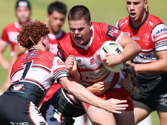 Palm Beach Currumbin SHS’s Isaac Harrison in action last year. Picture Lachie Millard.