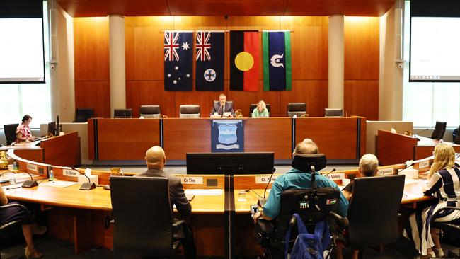 Cairns councillors attend a special meeting to vote for Ken Gouldthorp to become the council's next chief executive. Picture: Brendan Radke