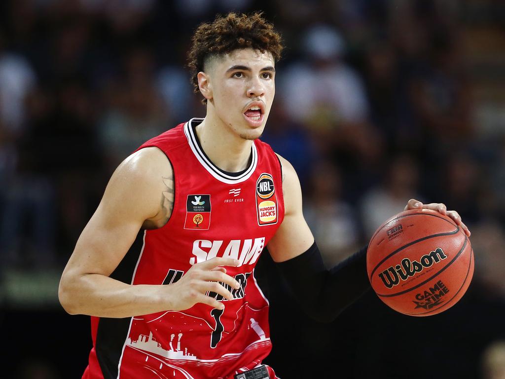 LaMelo Ball was taken with the No.3 pick in 2020 NBA Draft after a season in the NBL with the Hawks. Picture: Getty Images