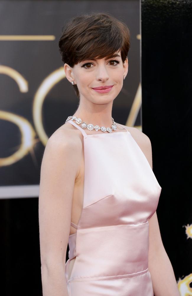 Let’s get straight to the point! Anne Hathaway’s blushing-pink gown gained attention from critics for the wrong reasons in 2013. Funnily enough the actress actually issued a formal apology for the Prada creation, but not for the distractingly-perky nipple area ... rather for changing her mind at the last minute when she discovered someone else was wearing a similar gown to her original Valentino number. Picture: Getty