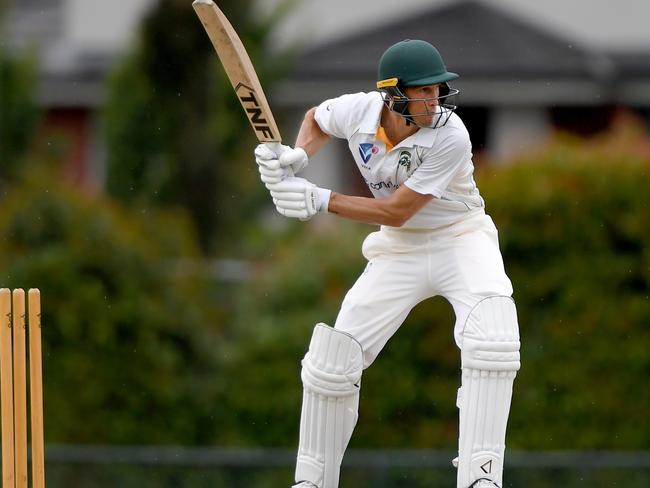 Box Hill’s Ryan Webster prepares to drive.