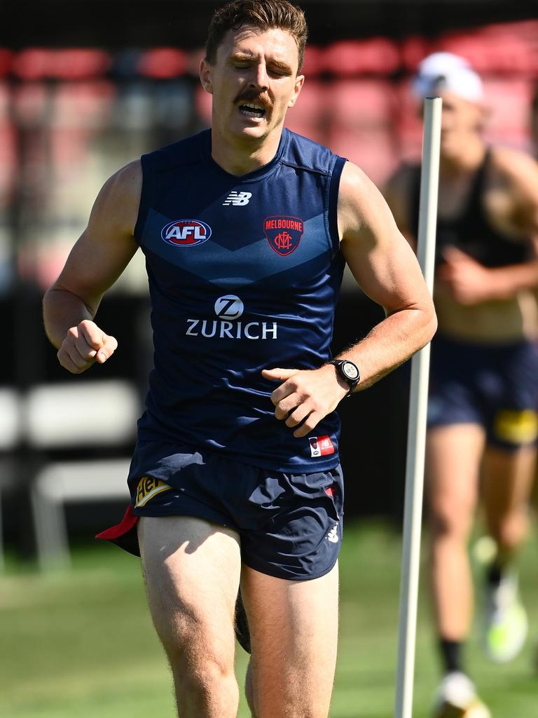 Lever seems to labour during a running drill. Picture: Getty Images