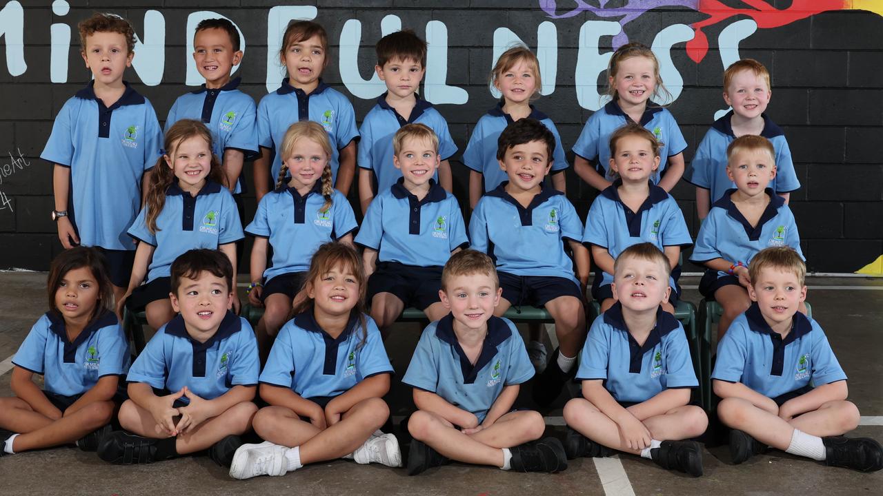 My First Year: Ormeau State School Prep A. Back row: Leo, Throne, Layla, Nixon, Nova, Joleigh, Kyran. Middle row: Carissa, Cleo, Leo, Lohan, Jaycee, Dusty. Front row: Ariyah, Axcel, Amelia, Liam, Michael, Evan. Picture Glenn Hampson