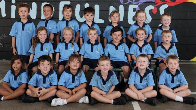 My First Year: Ormeau State School Prep A. Back row: Leo, Throne, Layla, Nixon, Nova, Joleigh, Kyran. Middle row: Carissa, Cleo, Leo, Lohan, Jaycee, Dusty. Front row: Ariyah, Axcel, Amelia, Liam, Michael, Evan. Picture: Glenn Hampson.