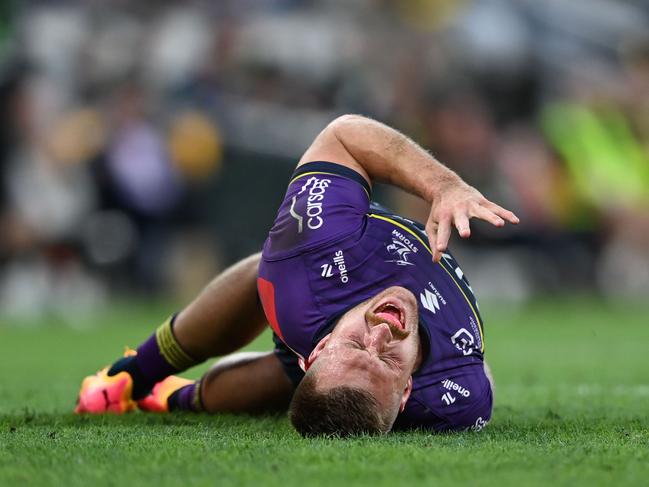 Cameron Munster was left in agony after suffering an injury against Parramatta in Round 11. Picture: NRL Imagery