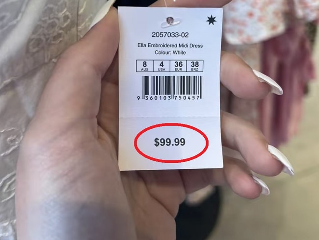 Cotton On is now selling dresses for $99. Picture: TikTok/MJ