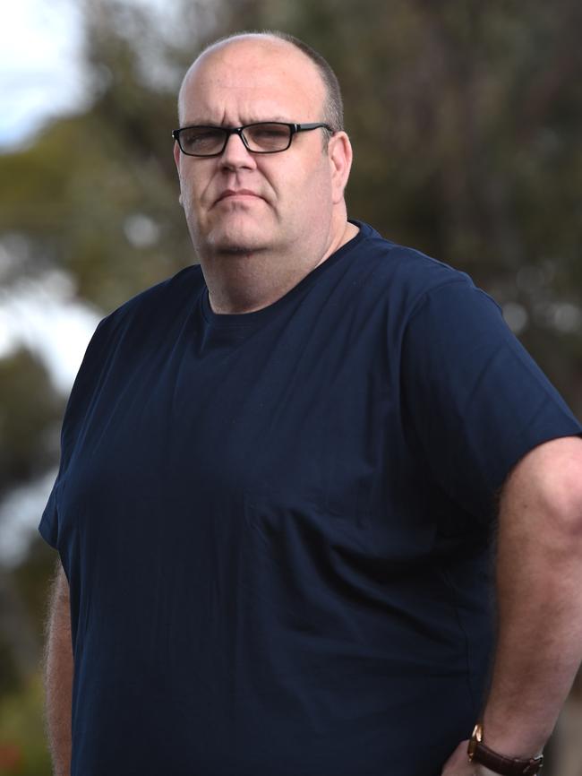 Stewart Johnston, son of an Oakden victim. Picture: Naomi Jellicoe