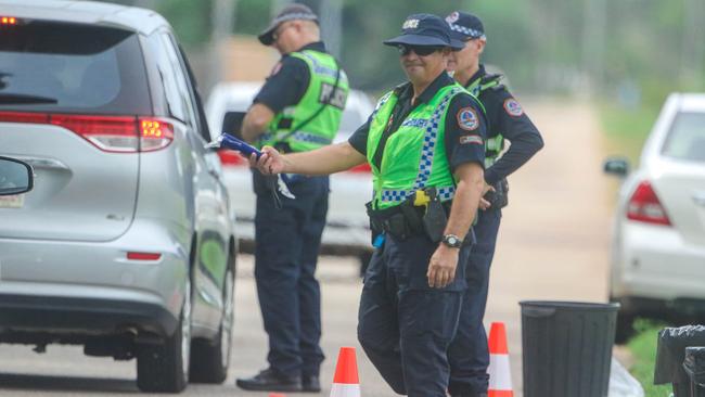 NT Police open their Easter driving blitz targeting alcohol and drugs on the road. Picture: Glenn Campbell