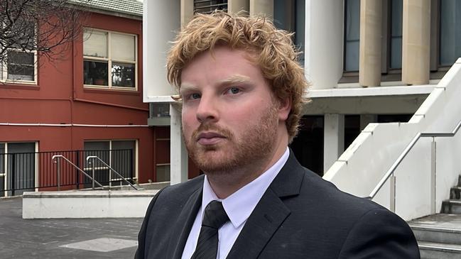 Jaydon Beveridge leaving Wollongong Local Court in 2022. Picture: Dylan Arvela