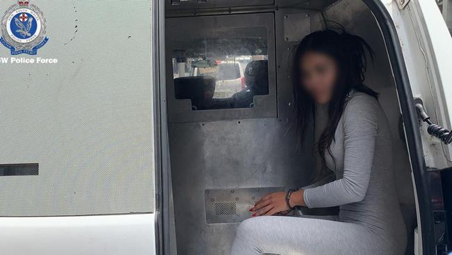 Sara Daizli on the day of her arrest. Picture: NSW Police