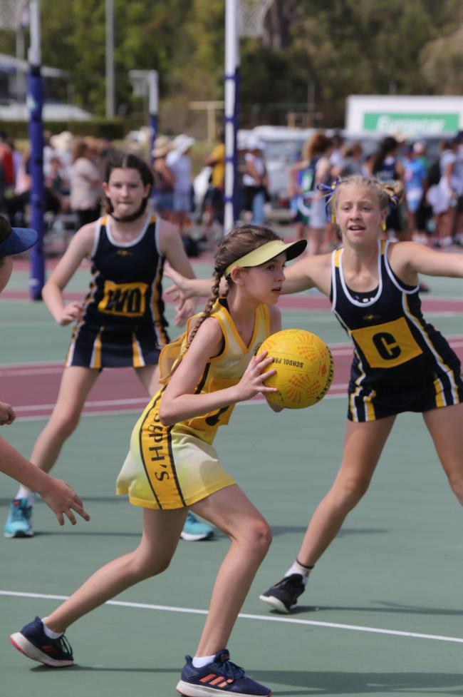 The Netball Qld Primary Schools Cup grand finals are being held at the Hinterland District Netball Association at Mudgeeraba. Picture: Mike Batterham.