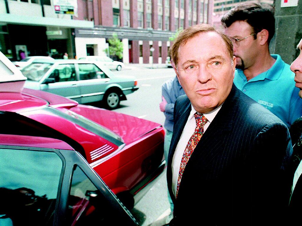 When the chips are down ... Alan Bond on his way to a personal creditor’s meeting, Picture: Michael Amendolia