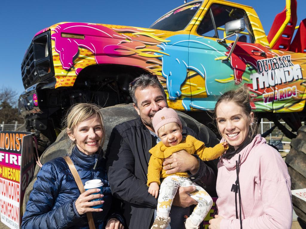 Checking out Outback Thunda are (from left) Alida Picoto, Victor Picoto, McKenzie Picoto and Natalie Picoto at the Queensland Outdoor Adventure Expo at the Toowoomba Showgrounds, Saturday, July 30, 2022. Picture: Kevin Farmer