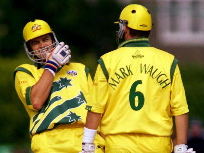 Adam Gilchrist and Mark Waugh shared eight century opening stands in ODIs for Australia.