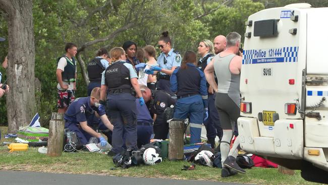 Emergency services rushed to the scene in Sydney’s south. Picture: Jacob Matthews/OnScene Sutherland Shire