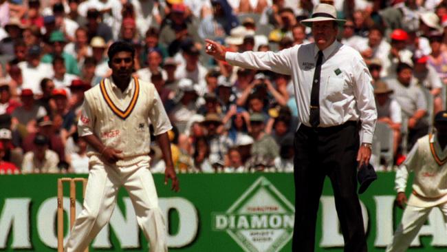 Muttiah Muralitharan is called for “chucking” by umpire Darrell Hair.