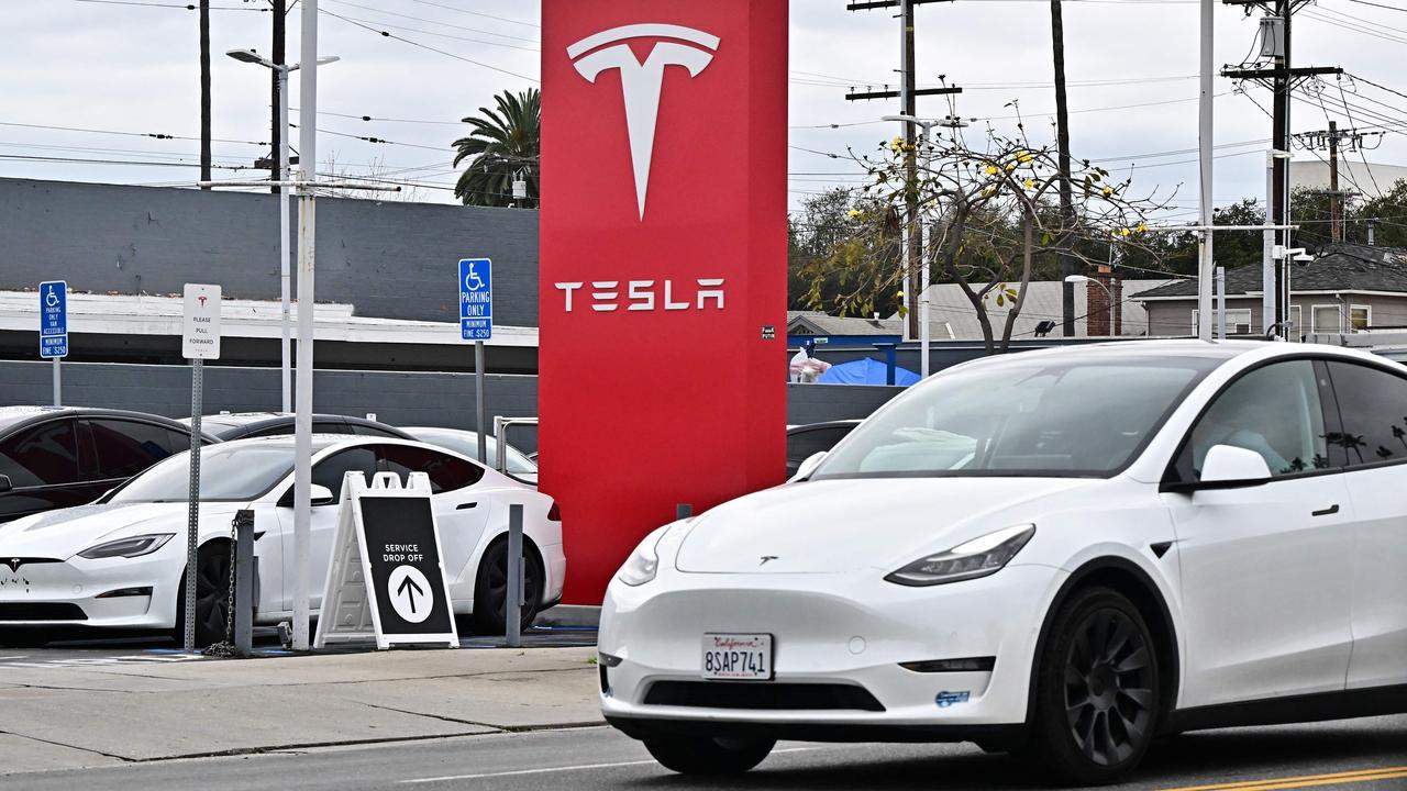 Tesla shares are tanking. Picture: Frederic J. Brown/AFP