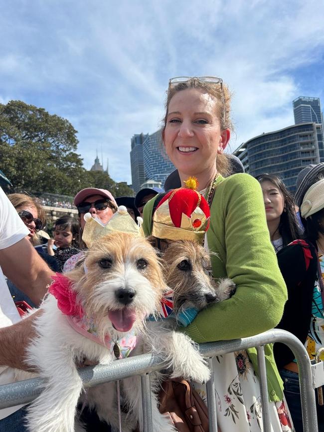 King Charles and Queen Camilla are due to arrive at The Sydney Opera House and they will be greeted by thousands of fans, including the furry variety. Early crowds gather. Picture: Sam Ruttyn. Picture: Supplied.