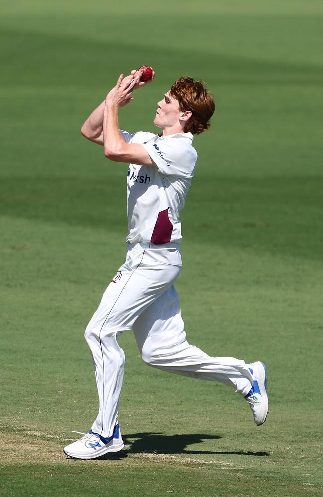 Callum Vidler playing for Queensland during the Sheffield Shield match against NSW. (Photo by Chris Hyde/Getty Images)