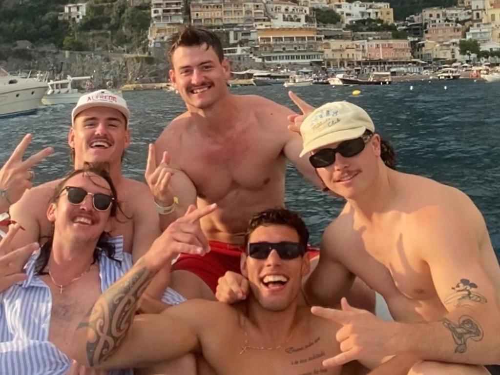 Liam Hampson (right) during the Euro trip. Picture: Instagram