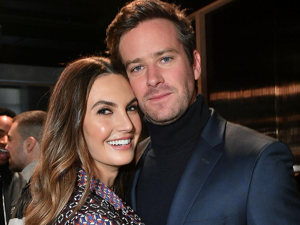 Armie Hammer with Elizabeth Chambers in 2018 in New York City. Picture: Mike Coppola/Getty Images