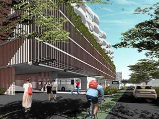 CBD FRAMEWORK: Artist impression of a transport hub, to include budget short-term accommodation under the Rockhampton CBD Redevelopment Framework. Picture: Rockhampton Regional Council