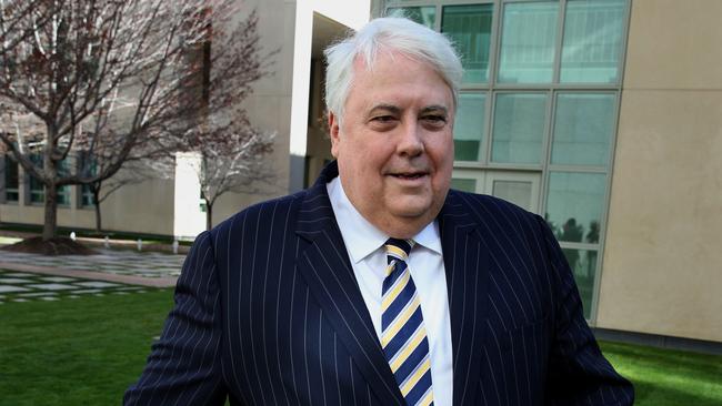 PUP leader Clive Palmer comments to the media at a doorstop following today's election on the new Speaker Tony Smith.