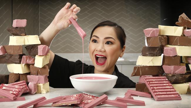 Head chocolatier Connie Yuen at the Kit Kat Chocolatory in Melbourne Central. Picture: David Caird