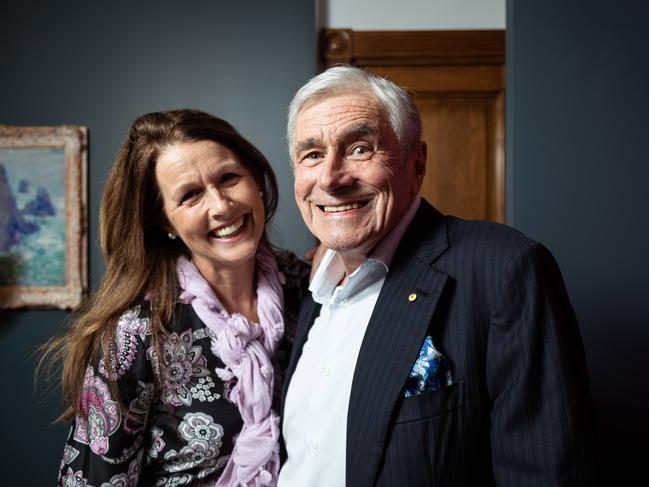 Kerry Stokes is retiring from the board of his media and investment company Seven Group Holdings Ltd.Pictured with his wife Christine in his office at ACE (Australian Capital Equity) in Perth.PHOTO: MARIE NIRME