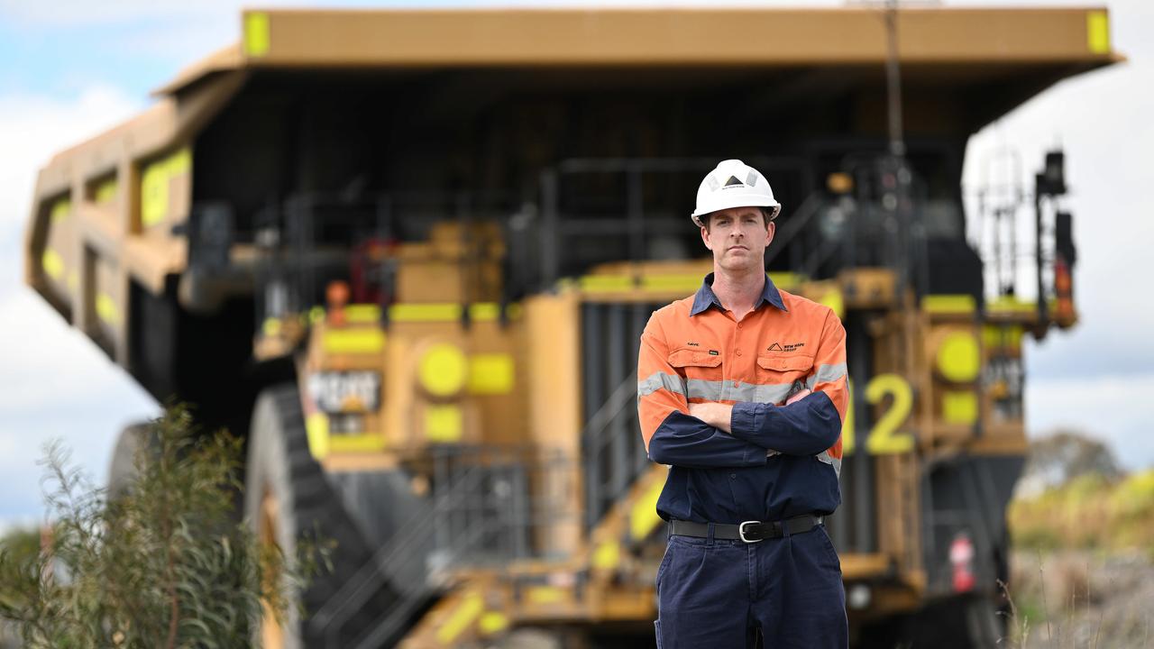 28/08/2022: Mine manager David O’Dwyer at the New Acland coal mine, happy and excited that the mine is now much closer to being reopened and expanded, outside Oakey, west of Toowoomba, QLD. The state government has announced the mothballed coal mine has been granted a mining lease for its expansion. Lyndon Mechielsen/The Australian