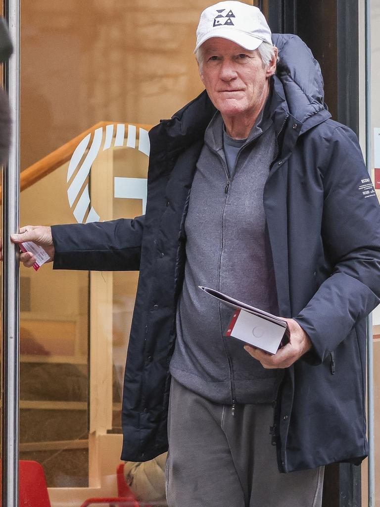 Gere was spotted running errands in Madrid after quitting Hollywood. Picture: Backgrid Australia