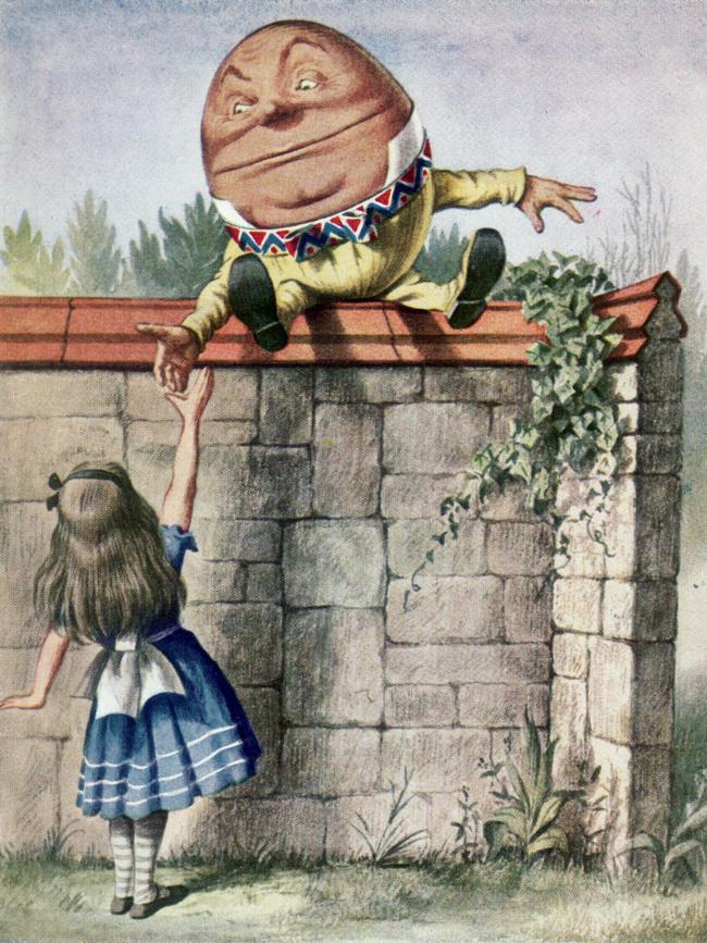 The ABC seems to take its cue from what Humpty Dumpty famously said to Alice: “When I use a word, it means just what I choose it to mean — neither more nor less.” Picture: Supplied