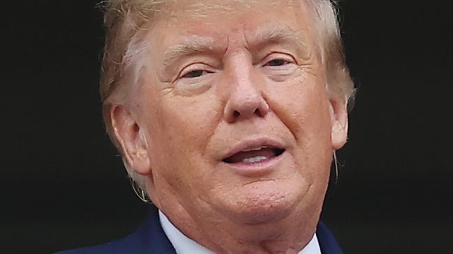 LOUISVILLE, KENTUCKY - MAY 07: Former U.S. President Donald Trump attends the 148th running of the Kentucky Derby at Churchill Downs on May 07, 2022 in Louisville, Kentucky. (Photo by Jamie Squire/Getty Images)