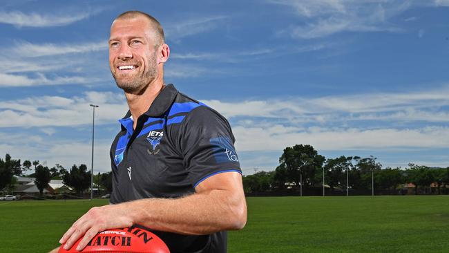 Former Crows AFL great Scott Thompson will coach Unley Mercedes in the Adelaide Footy League next season. Picture: Tom Huntley