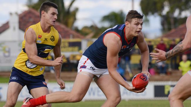 Norwood's Luke Surman won the best-on-ground medal in the reserves grand final. Picture: Brenton Edwards/AAP