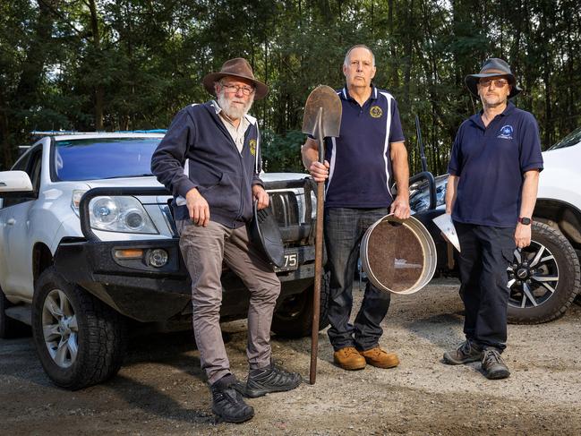 Graham Jamieson, centre, vowed to fight the national park conversion proposal last month. He is pictured with prospectors Gordon Manks and David Saint. Picture: Mark Stewart