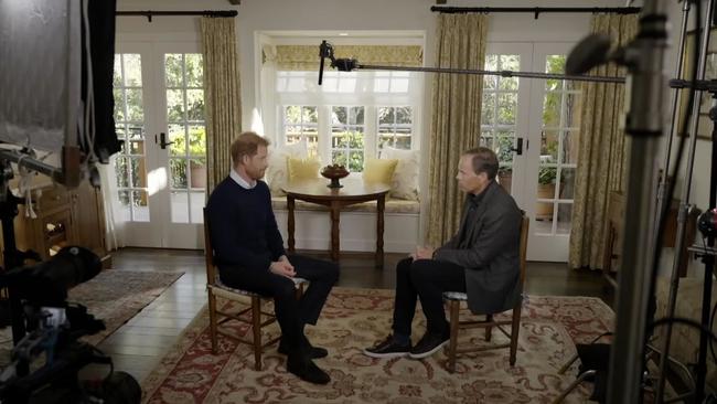 Prince Harry was also interviewed by ITV journalist Tom Bradby. Picture: ITV