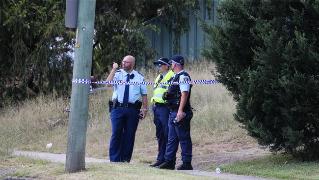 Police on the scene of Glossop Street following reports of the crash. Picture: NewsWire / Gaye Gerard