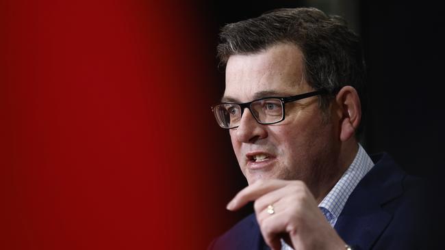 Premier of Victoria, Daniel Andrews addresses the media during a press conference in Melbourne. Picture: NCA NewsWire / Daniel Pockett