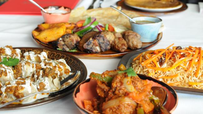 An Afghan feast at Bamiyan Baulkham Hills. Picture: Stacey Roberts