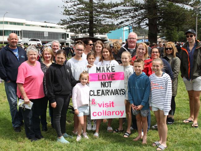 Hundreds attended a "peaceful protest" at Collaroy Beach in the Children's playground carpark. Collaroy. Picture: Annika Enderborg.