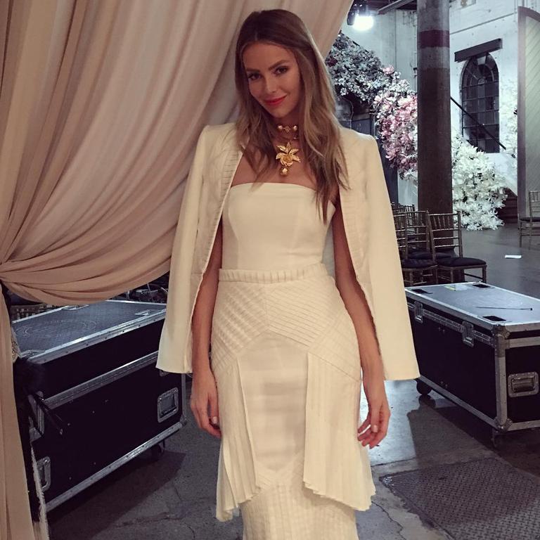 Jennifer Hawkins backstage at Sass &amp; Bide during Mercedes-Benz Fashion Week in Sydney, Australia. Picture: @jenhawkins_/Instagram