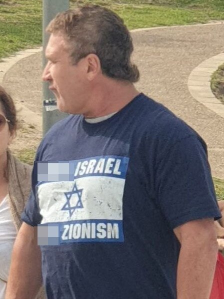 Former deputy mayor of Mosman Andrew Brown wearing the shirt.
