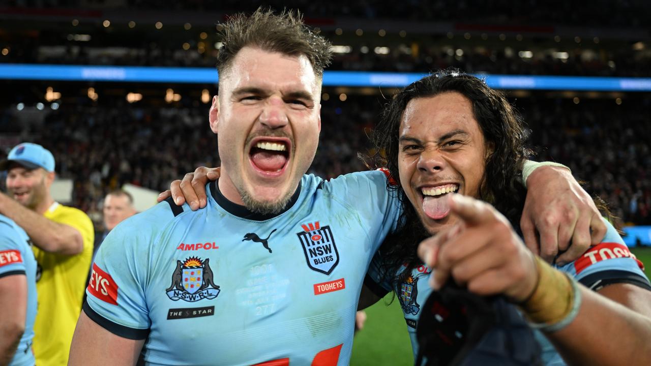 Angus Crichton and Jarome Luai celebrate. Picture: NRL Photos