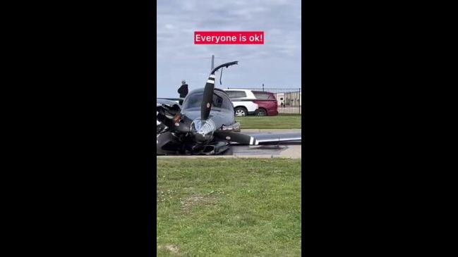 Small Plane Collides With Car After Overshooting Runway At Texas