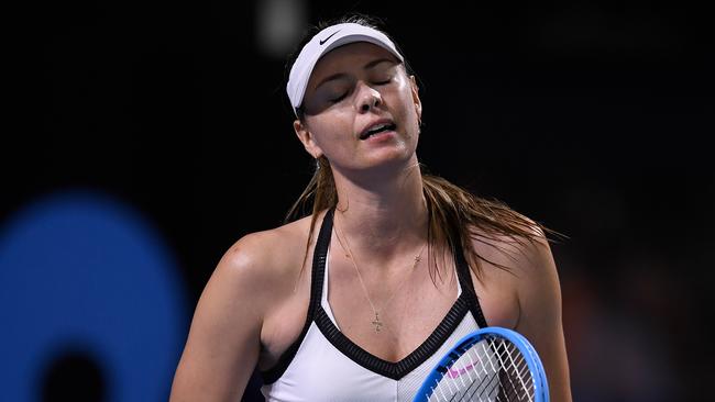 Maria Sharapova was another star to hit out at the Brisbane International. Picture: AAP