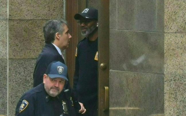 Former Trump attorney Michael Cohen arrives at Manhattan Criminal Court for the trial of former US president Donald Trump for allegedly covering up hush money payments linked to extramarital affairs